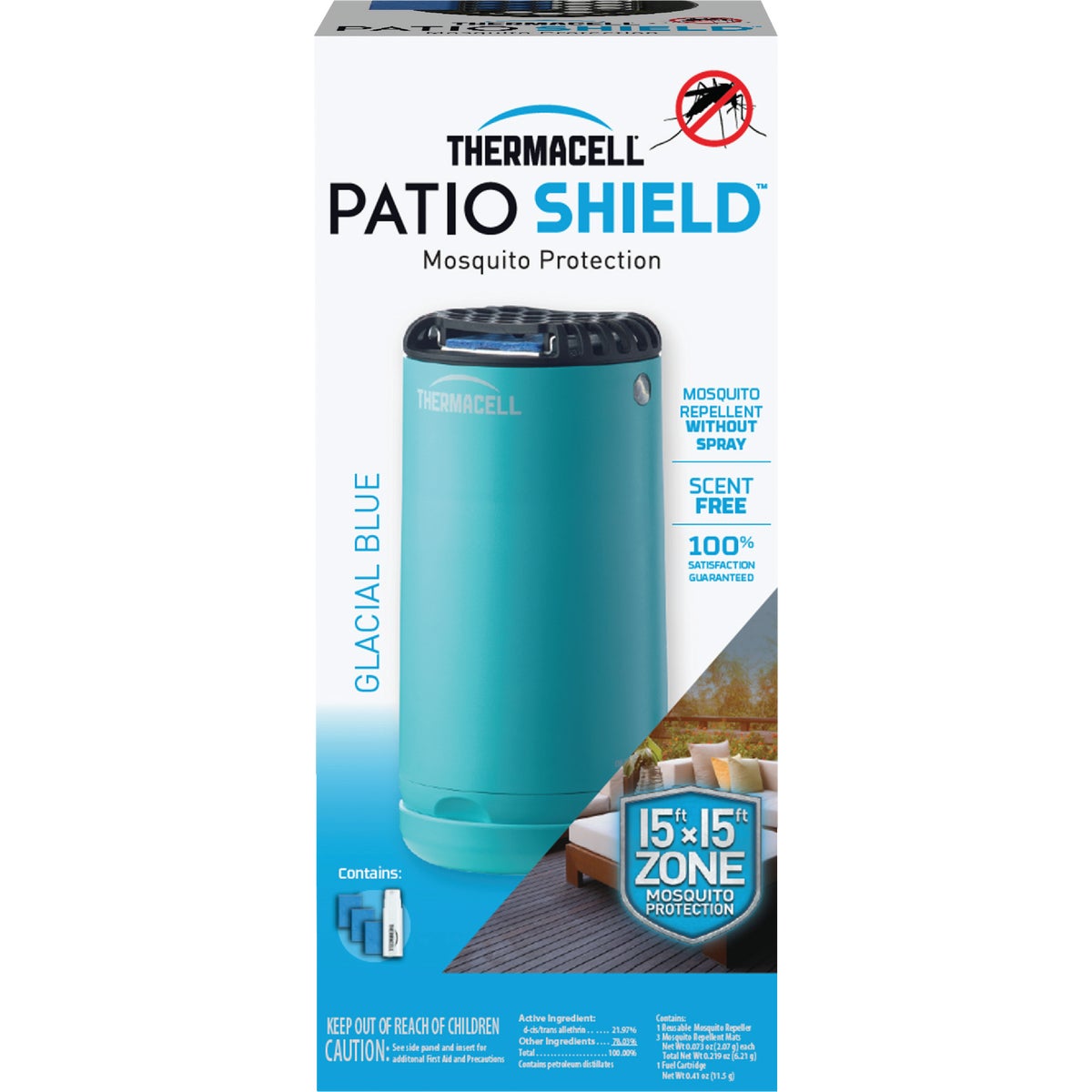 Thermacell Patio Shield 12 Hr. Glacial Blue Mosquito Repeller