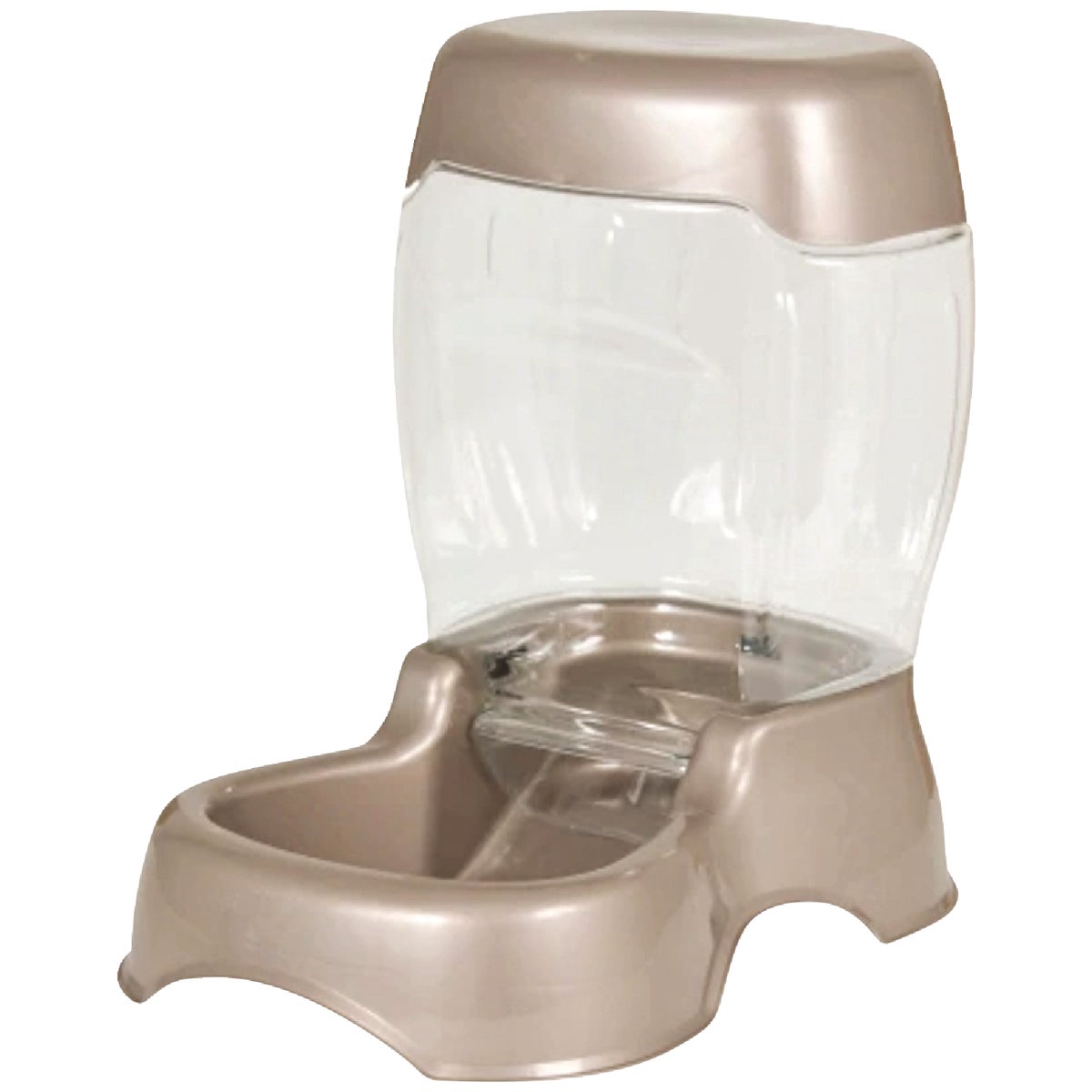 Petmate Pet Caf 3 Lb. PET Plastic Pearl Tan Automatic Pet Feeder