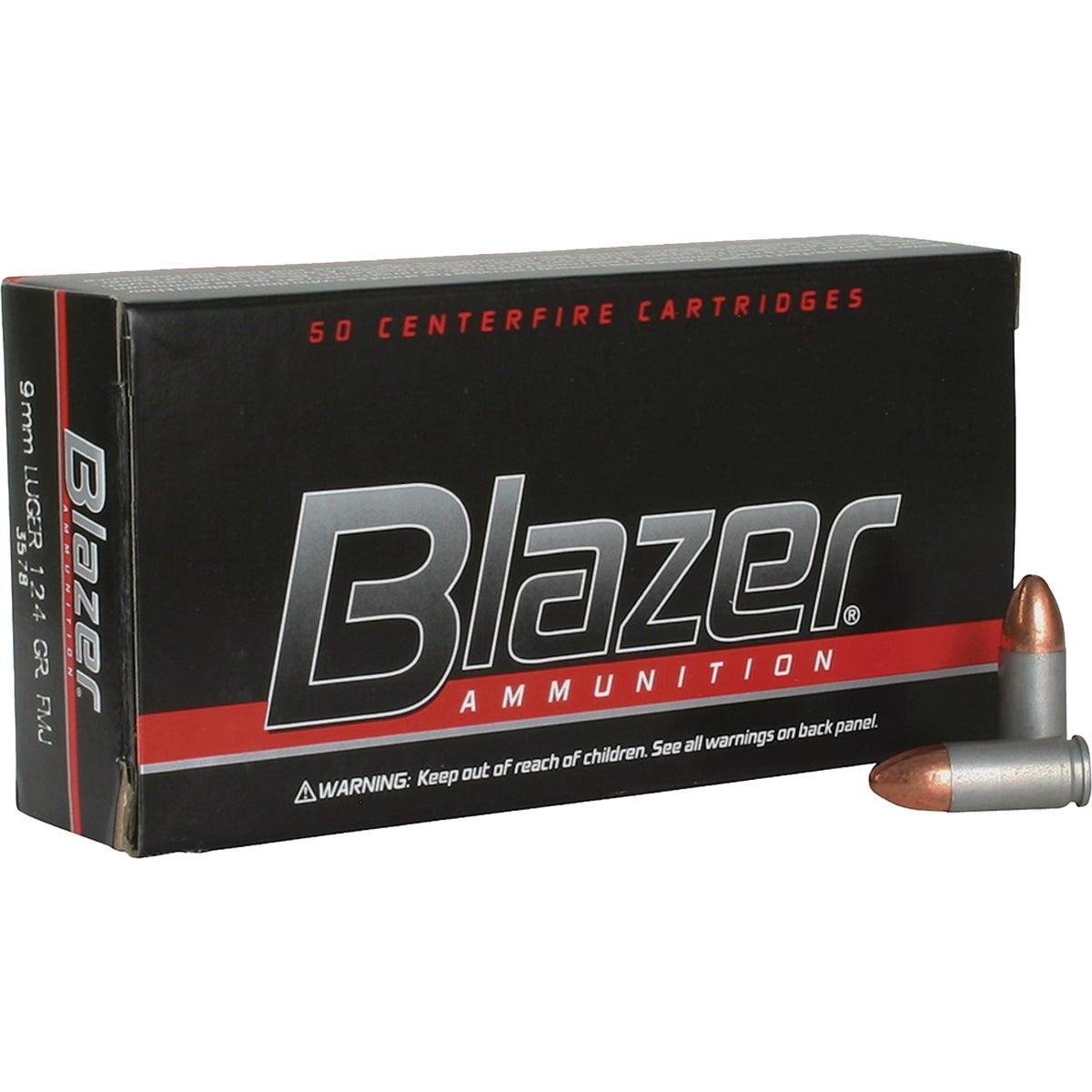 CCI Blazer 9mm 124 Grain FMJ Centerfire Ammunition Cartridges