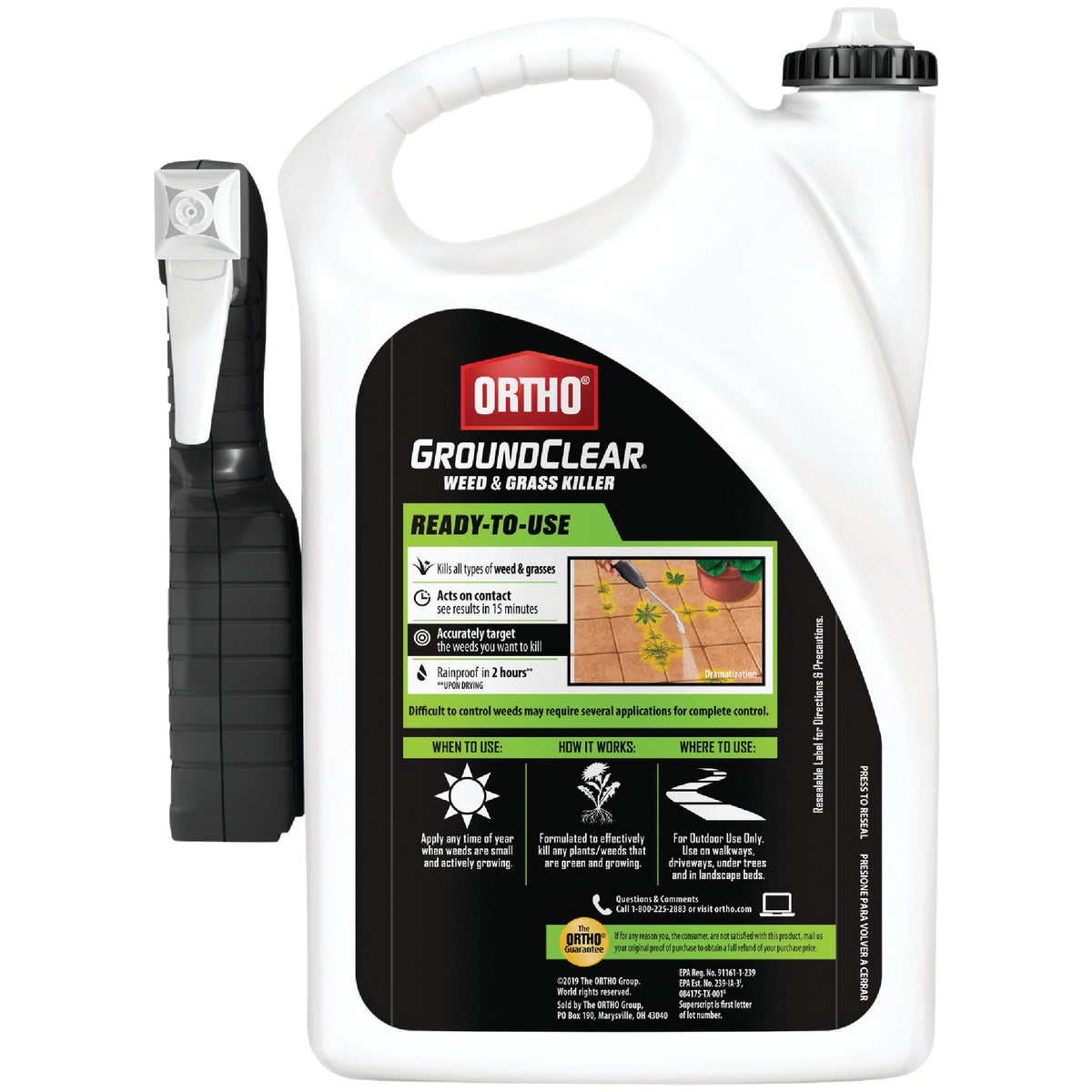 Ortho GroundClear 1 Gal. Ready To Use Trigger Spray Weed & Grass Killer