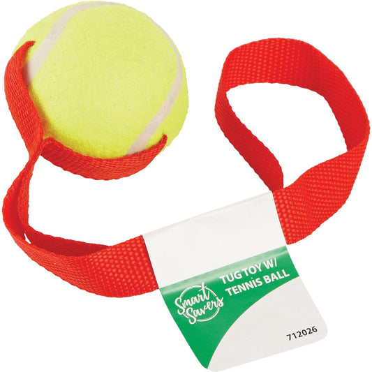 Smart Savers 6 Cm. Dia. Ball w/Tug Dog Toy