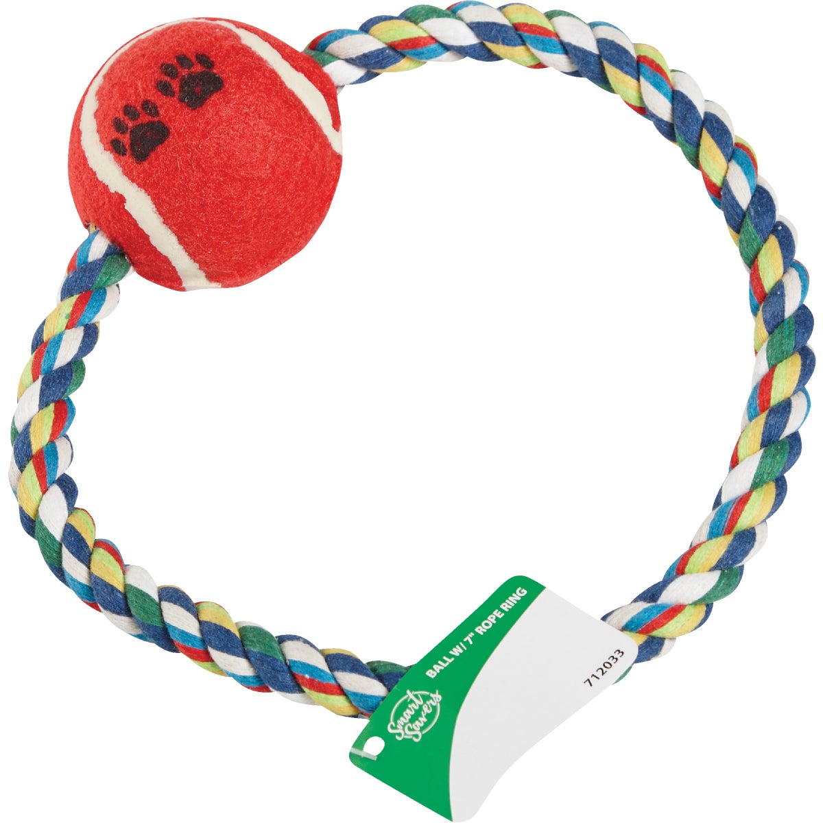 Smart Savers 7 In. Tug Rope Ring Dog Toy