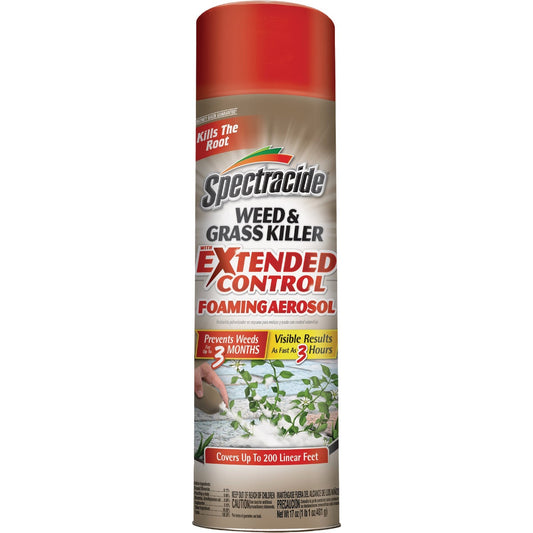 Spectracide 17 Oz. Ready To Use Foaming Aerosol Weed & Grass Killer With Extended Control