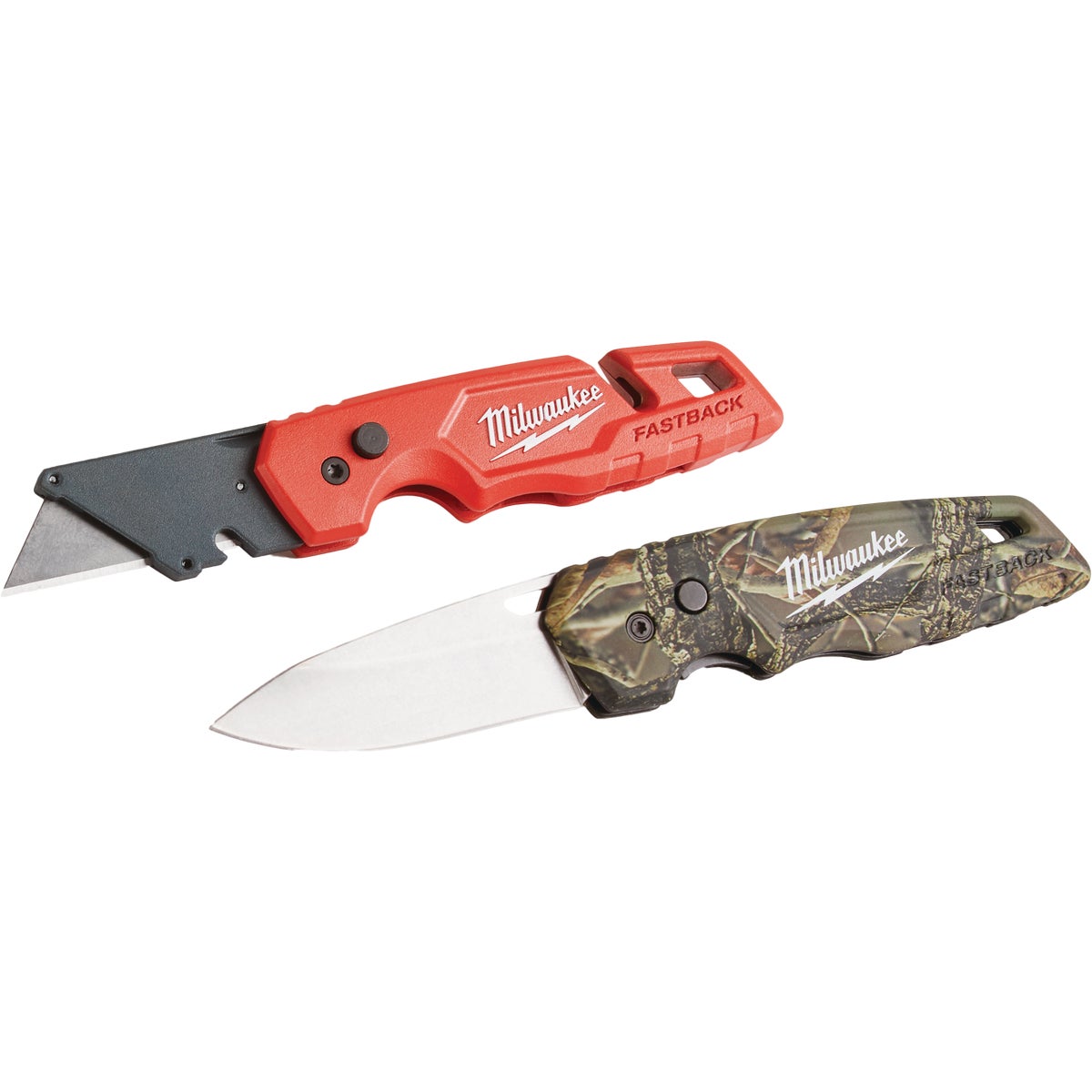 Milwaukee FASTBACK Fixed Folding Utility Knife Set (2-Pack)