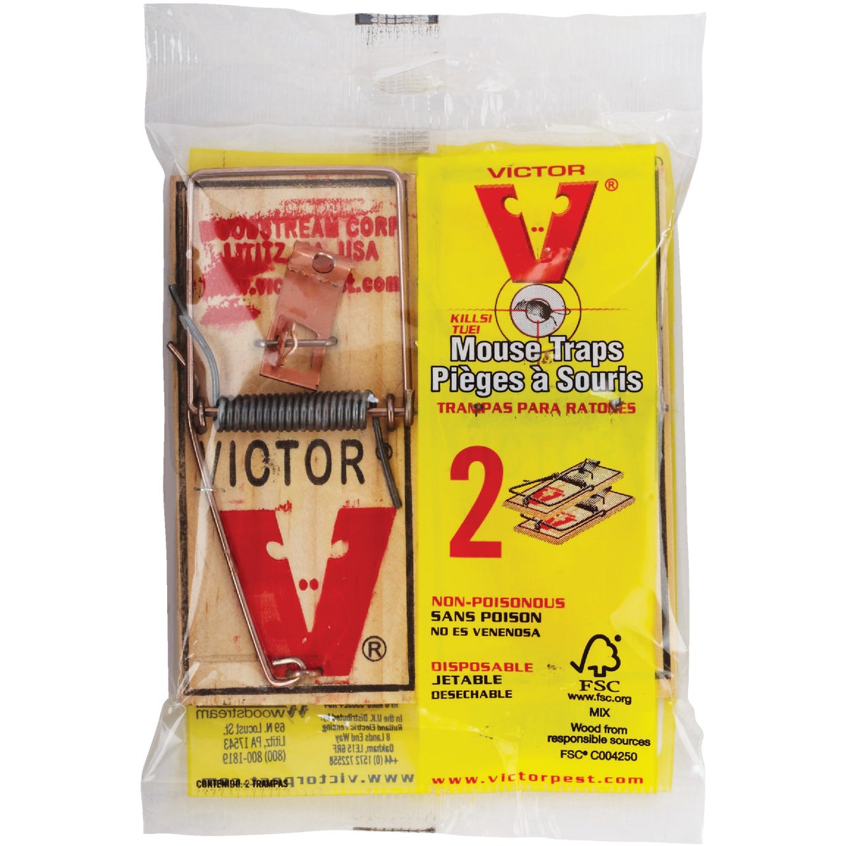 Victor Mechanical Metal Pedal Mouse Trap (2-Pack)