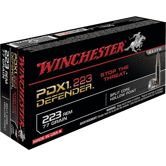 Winchester PDX1 Defender .223 Rem 77 Grain HP Centerfire Ammunition Cartridges