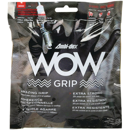 Safety Works Ambi-dex WOW Grip Large Nitrile Disposable Automotive Glove (10-Pack)