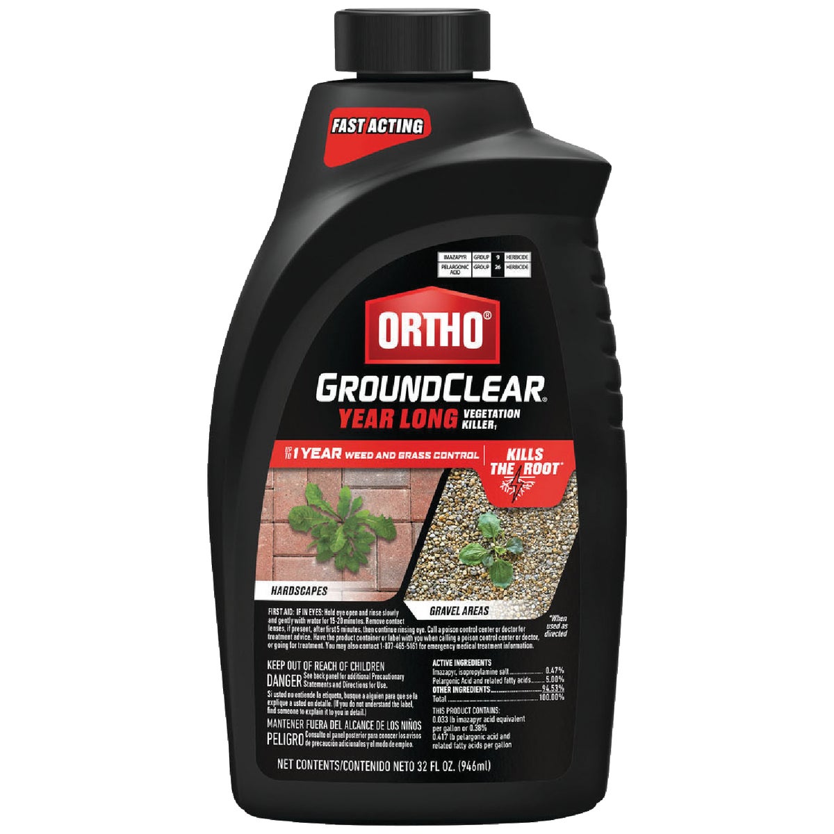 Ortho GroundClear 1 Qt. Concentrate Vegetation Killer