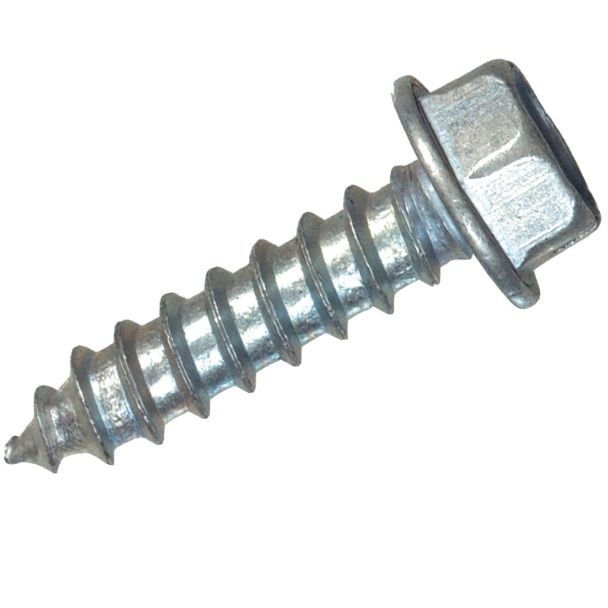 Hillman #6 x 1/2 In. Slotted Hex Washer Head Chrome Sheet Metal Screw (15 Ct.)