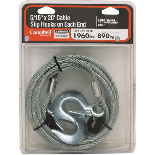 Campbell 5/16 In. x 20 Ft. x 1960 Lb. Tow Cable