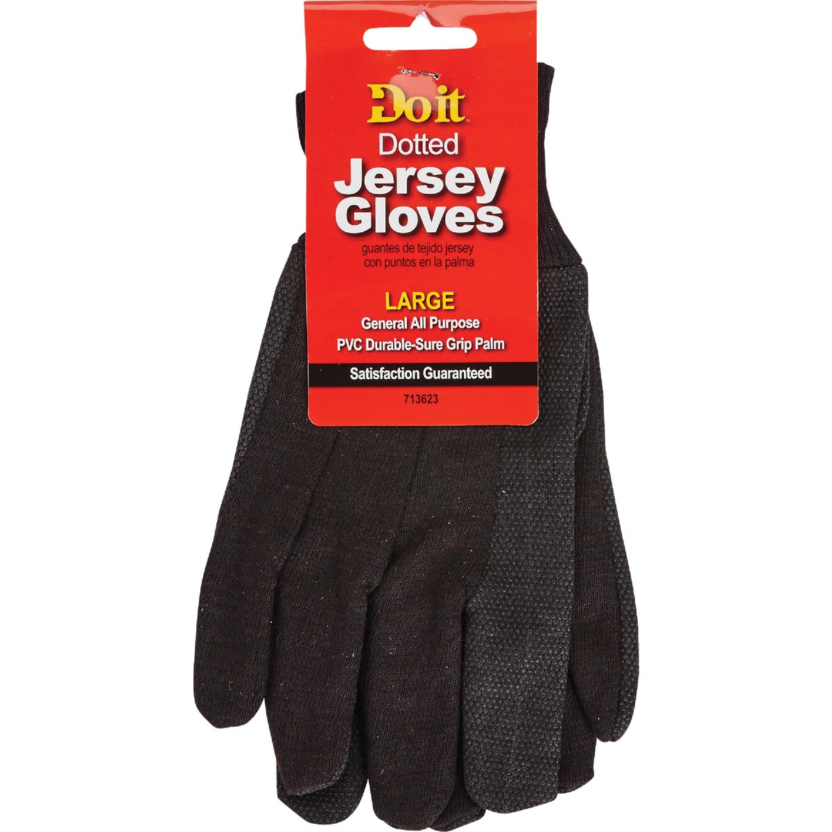 Do it Men's Large PVC Grip Jersey Work Glove