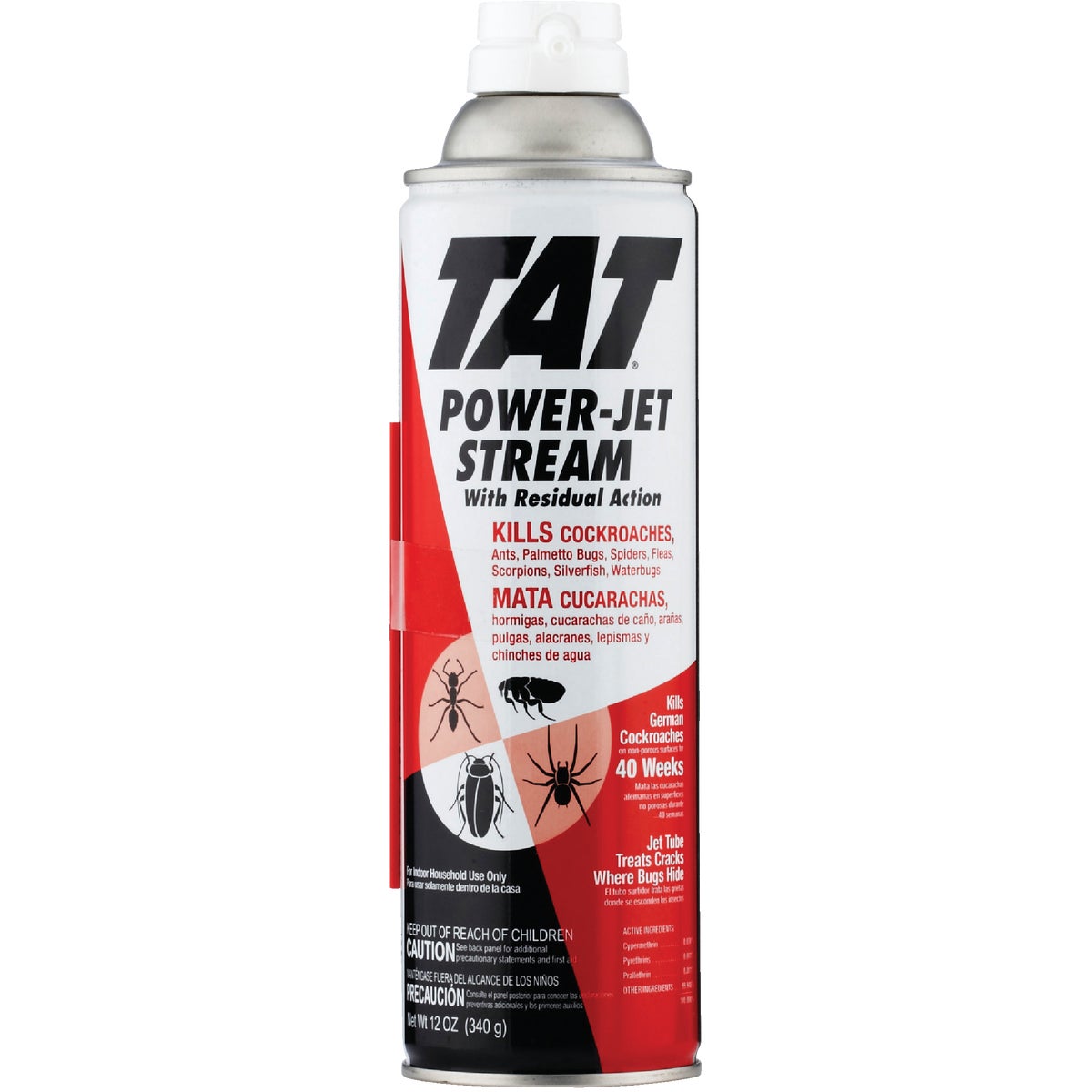 TAT 12 Oz. Aerosol Spray Roach Killer with Power-Jet Stream