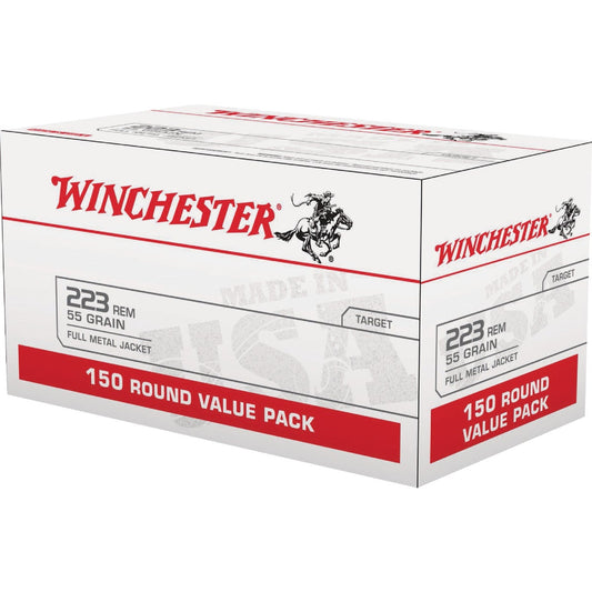 Winchester USA .223 Rem 55 Grain FMJ Centerfire Ammunition Cartridges