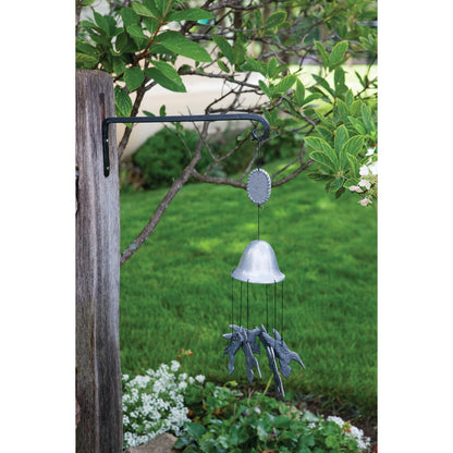 Panacea 10 In. Black Powder-Coated Straight Wrought Iron Hanging Plant Bracket