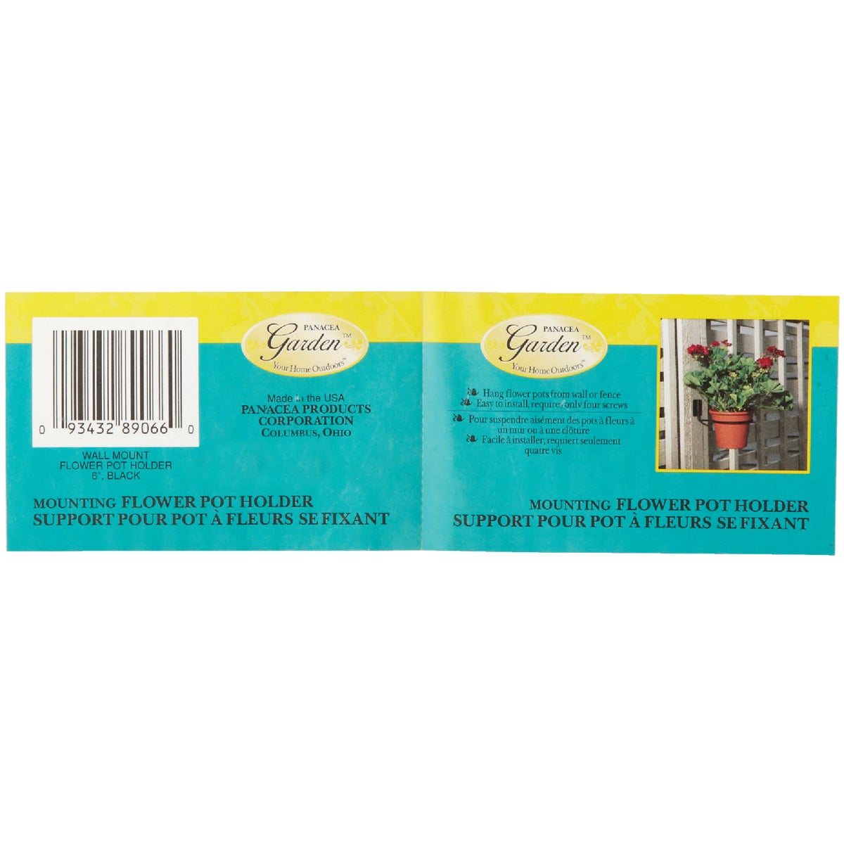 Panacea 6 In. Black Powder-Coated Wrought Iron Flower Pot Ring