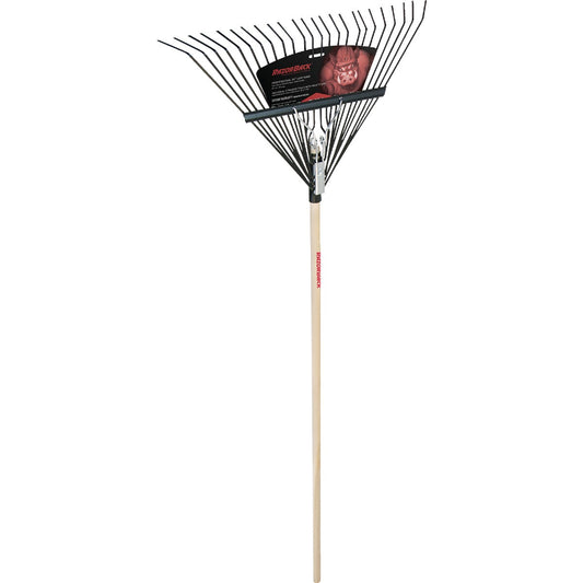 Razor-Back 24 In. Wood Handle Steel Leaf Rake (24-Tine)