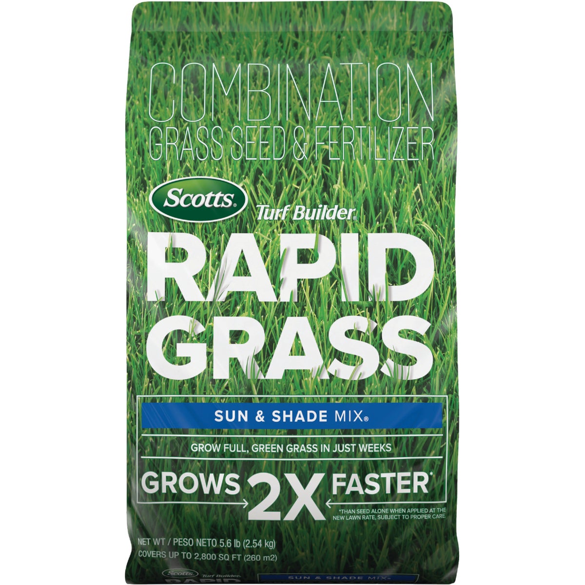 Scotts Turf Builder Rapid Grass 16 Lb. Sun & Shade Mix Seed & Fertilizer Combination