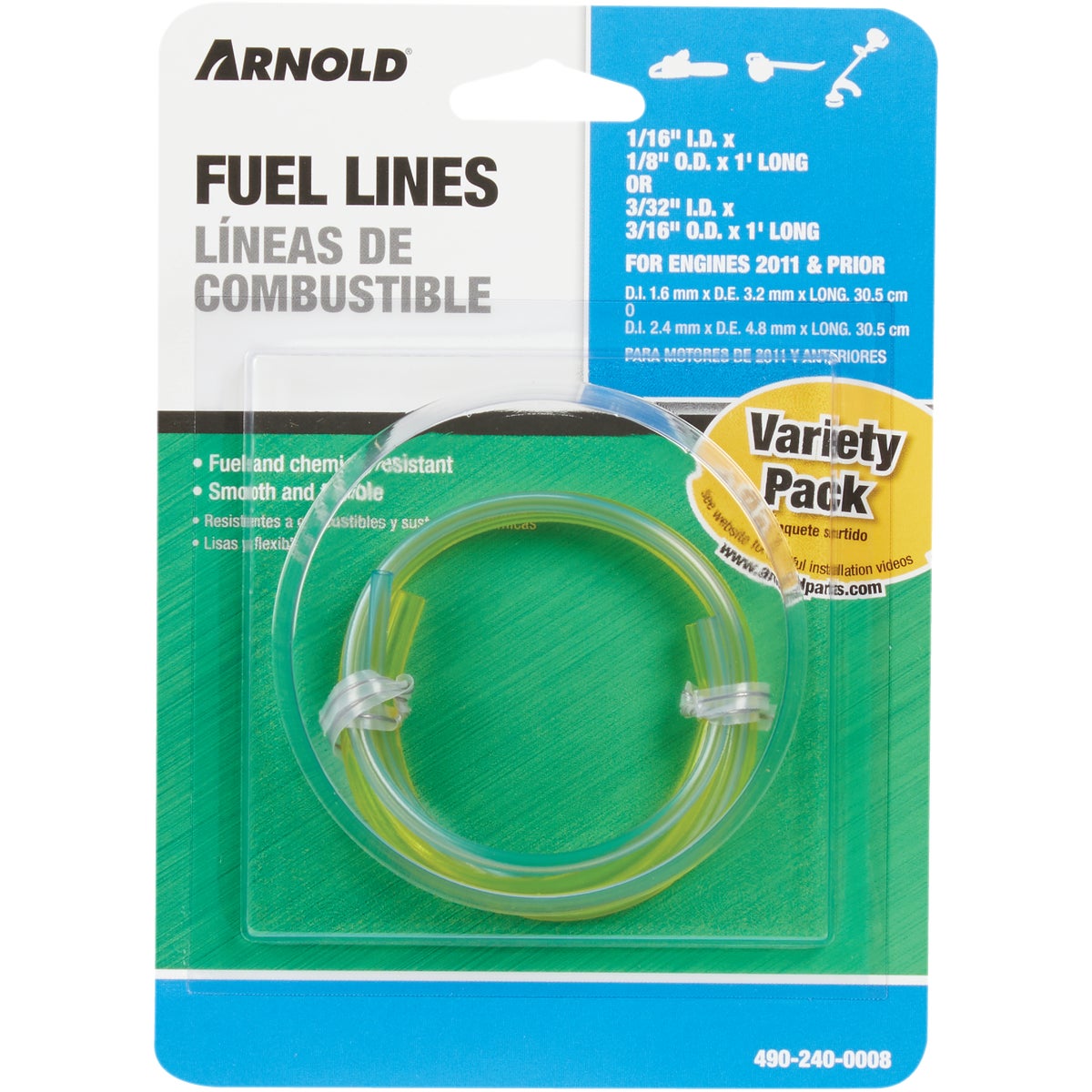 Arnold 1 Ft. Fuel Line Combo Pack (2-Pack)