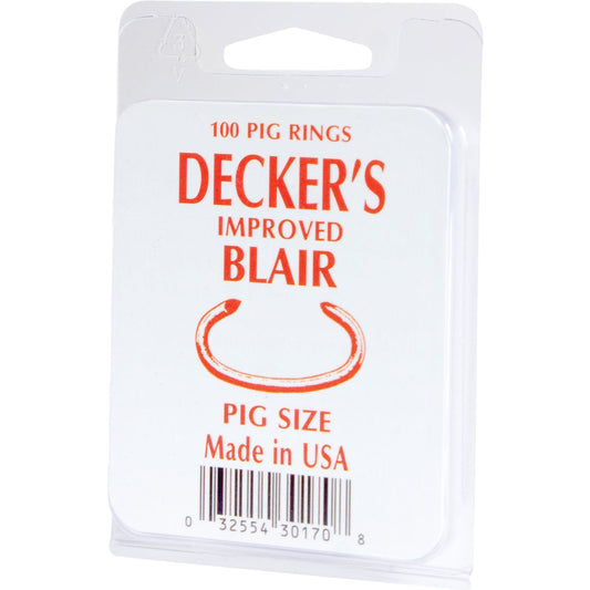 Decker Blair Steel Pig Ring (100-Pack)