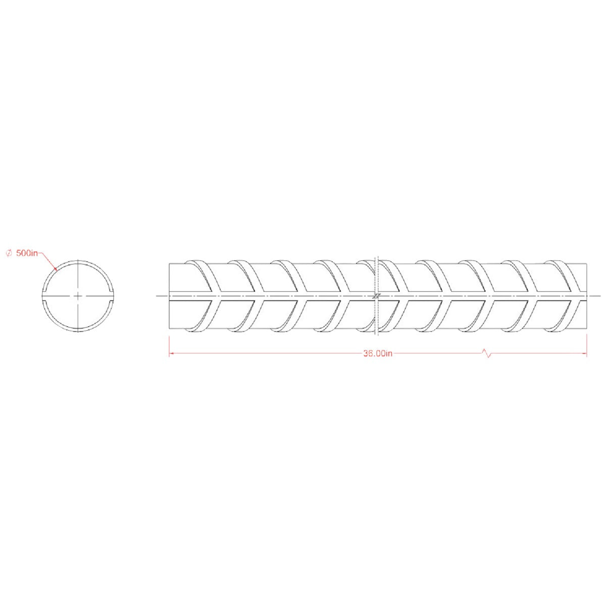 Hillman Steelworks #4 1/2 In. x 3 Ft. Weldable Hot-Rolled Steel Rebar