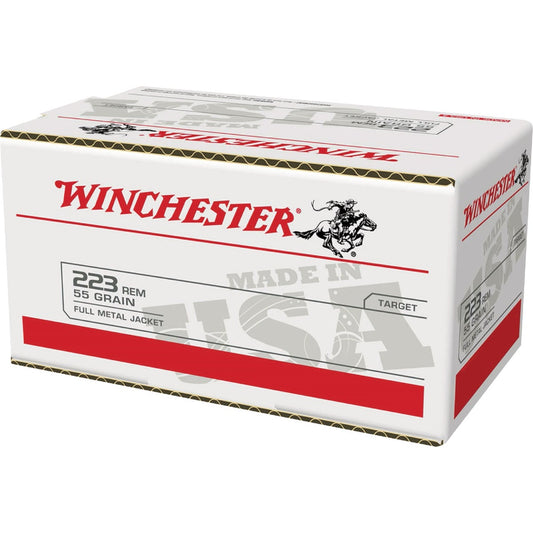 Winchester USA .223 Rem 55 Grain FMJ Centerfire Ammunition Cartridges