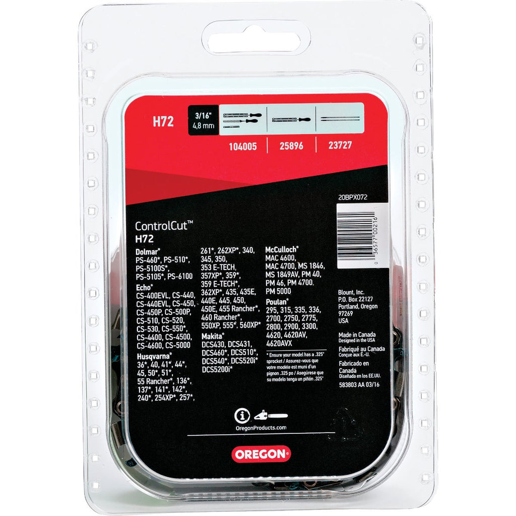 Oregon ControlCut H72 18 In. Chainsaw Chain