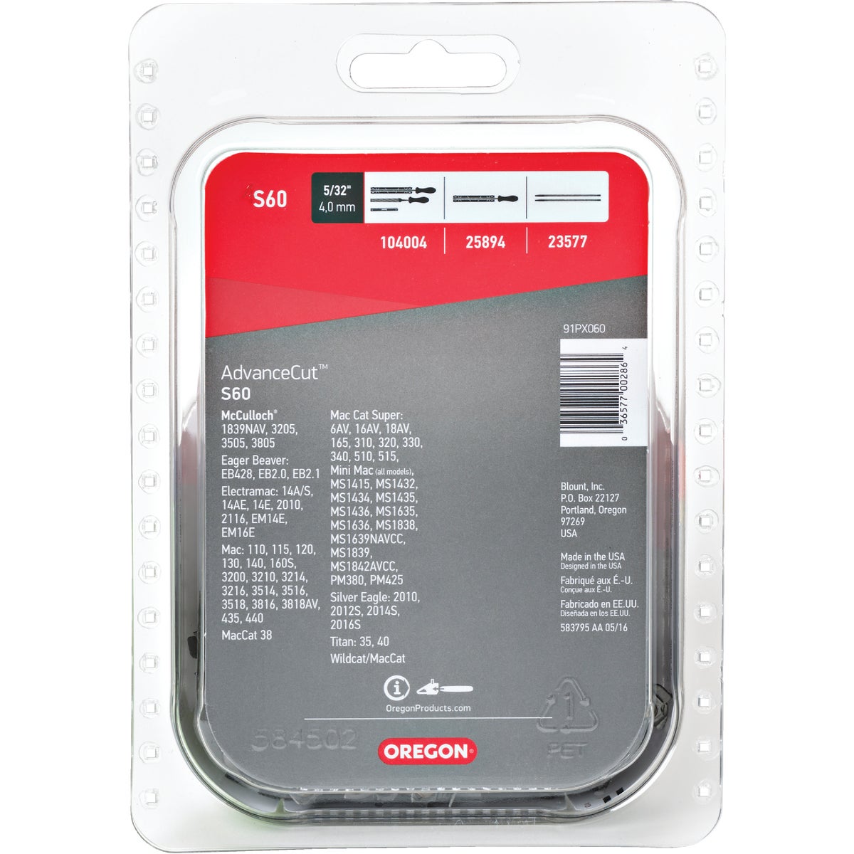 Oregon AdvanceCut S60 18 In. Chainsaw Chain
