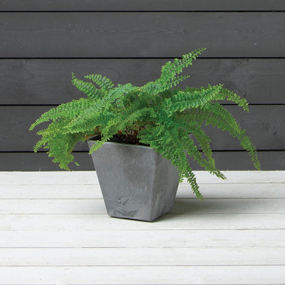 Novelty ArtStone Ella 6 In. W. x 6 In. H. x 6 In. L. Gray Resin Planter