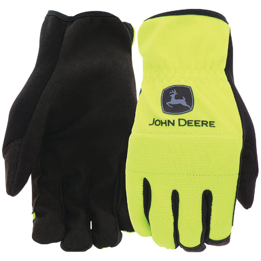 John Deere Men's XL Synthetic Leather Hi-Vis Work Glove