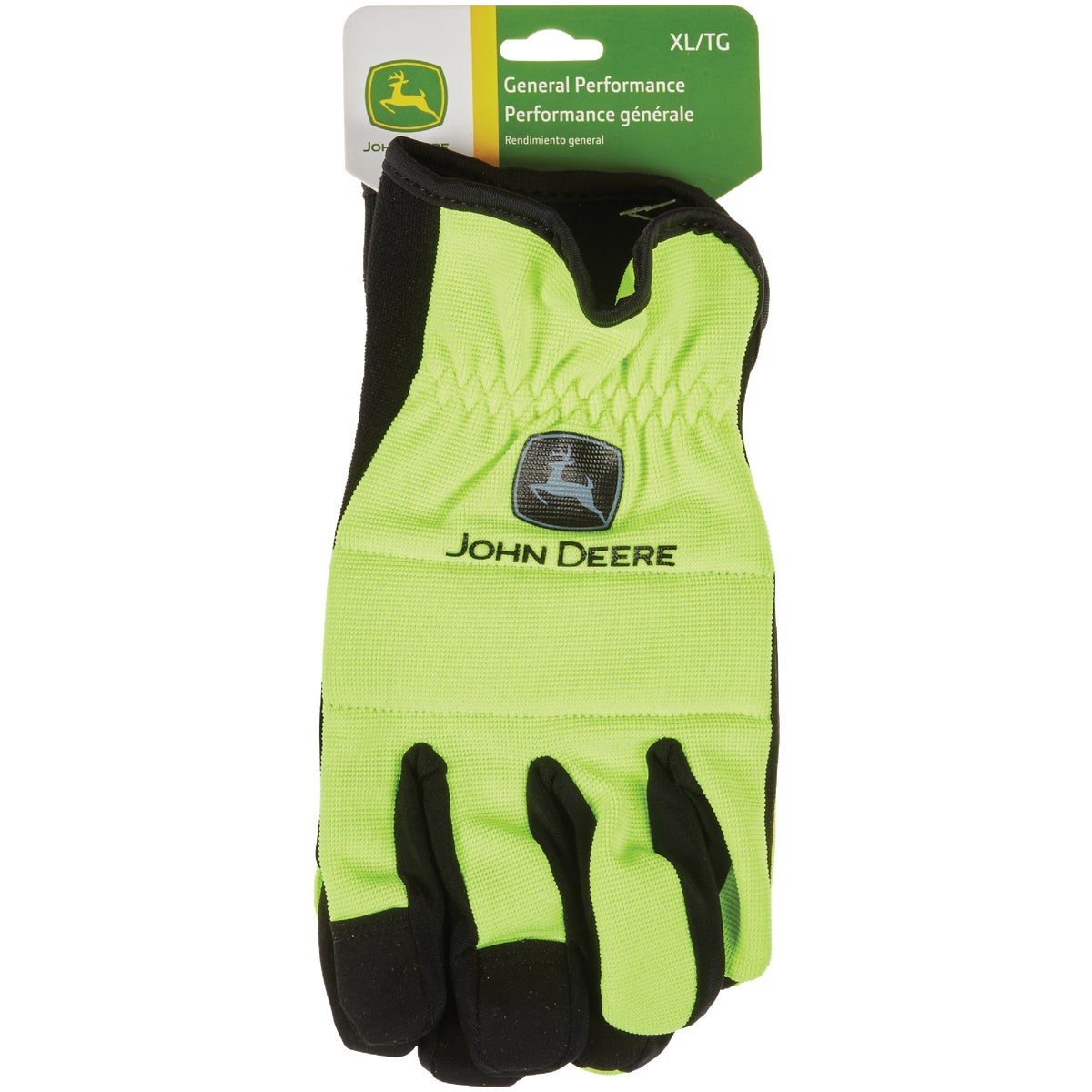 John Deere Men's XL Synthetic Leather Hi-Vis Work Glove