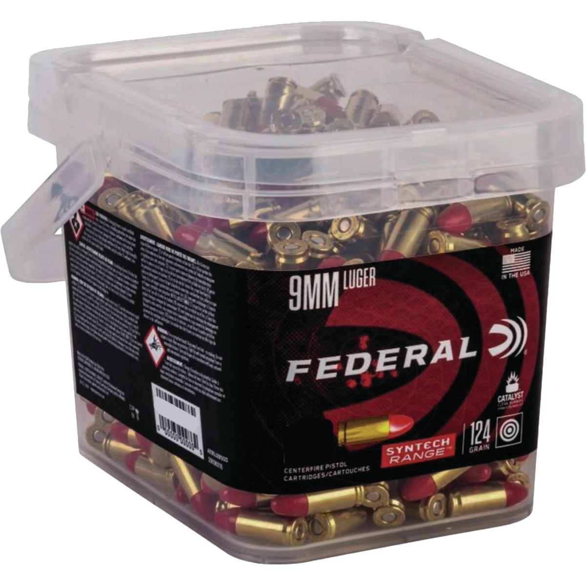 Federal American Eagle Syntech 9mm 124 Grain TSJ Centerfire Ammunition Cartridges