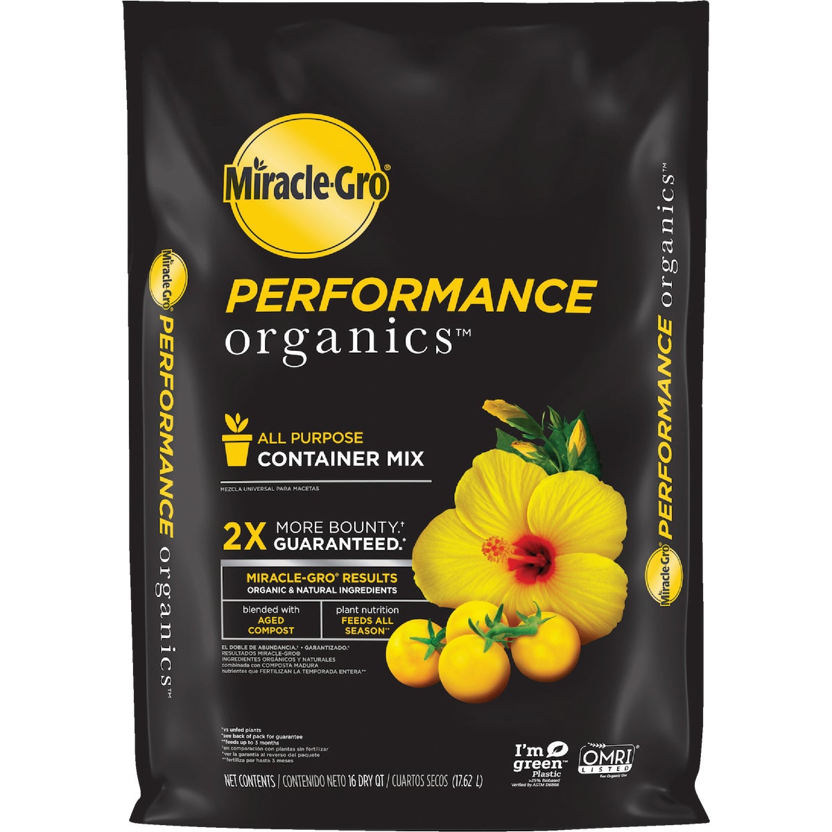 Miracle-Gro Performance Organics 16 Qt. 15-3/4 Lb. All Purpose Container Potting Soil
