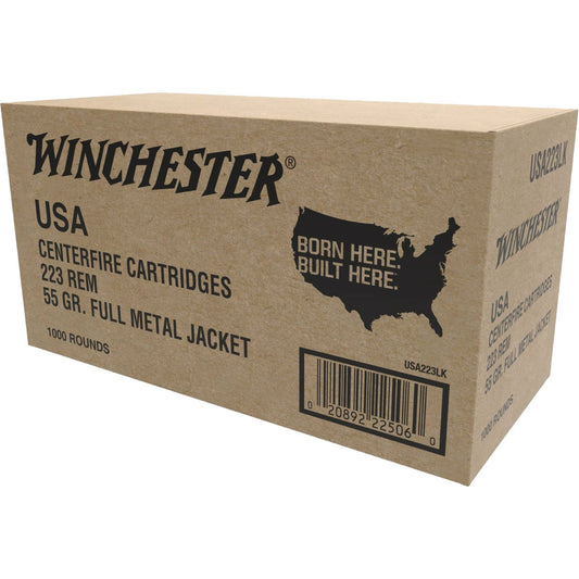 Winchester USA .223 Rem 55 Grain FMJ Centerfire Ammunition Cartridges