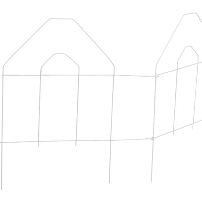 Best Garden 8 Ft. White Galvanized Wire Folding Fence