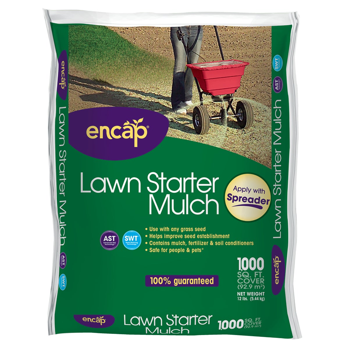 Encap 12 Lb. 1000 Sq. Ft. Coverage Lawn Starter Mulch
