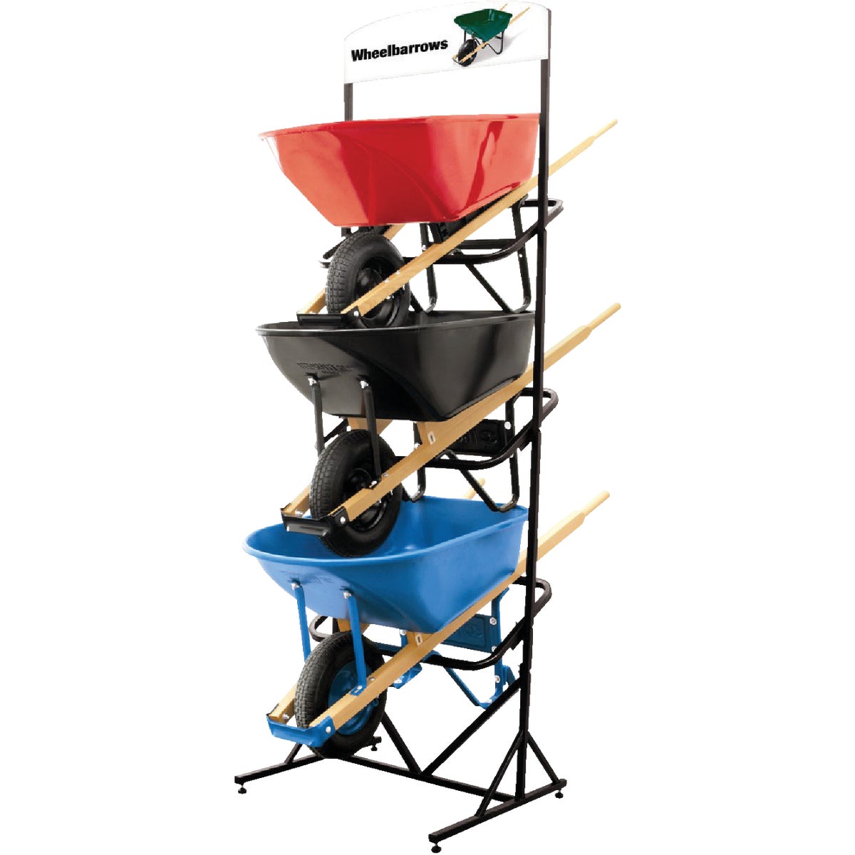 Truper Wheelbarrow Powder Coated Tubular Steel Display Rack