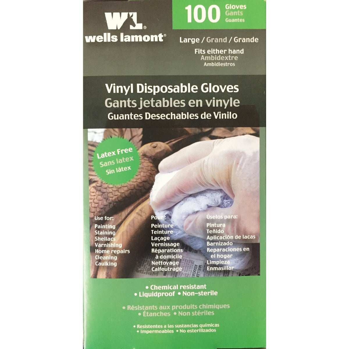 Wells Lamont Large Vinyl Disposable Glove (100-Pack)