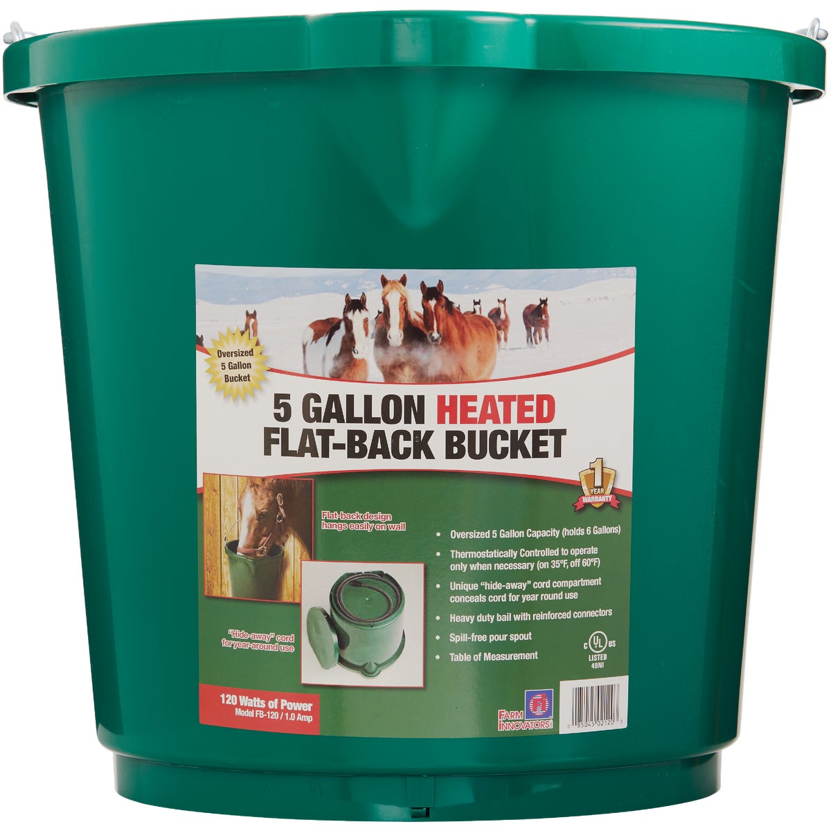 Farm Innovators 5 Gal. 130W 120V Heated Bucket