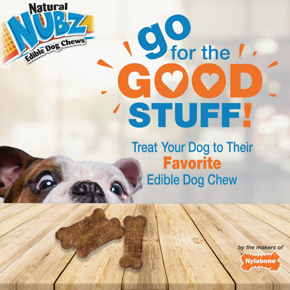 Nylabone Natural Nubz Bully Stick Grain Free Dog Treat Chew (36-Pack)