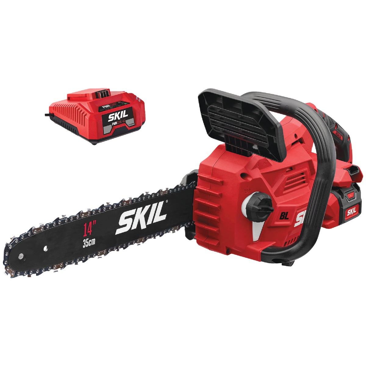 SKIL PWRCore 14 In. 40V Brushless Chainsaw with AutoPWRJump Charger