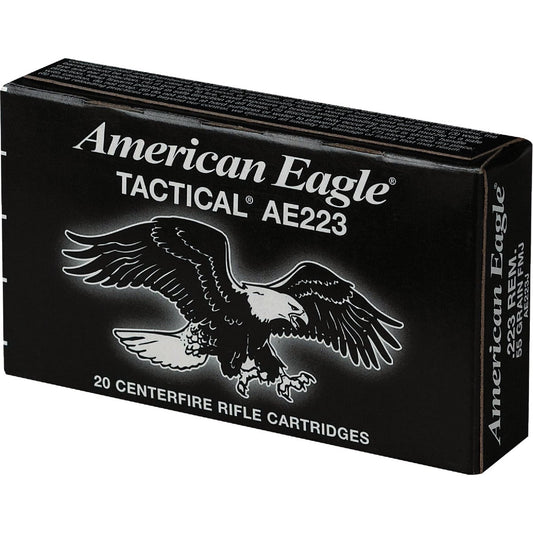 Federal American Eagle Tactical .223 Rem 55 Grain FMJ-BT Centerfire Ammunition Cartridges