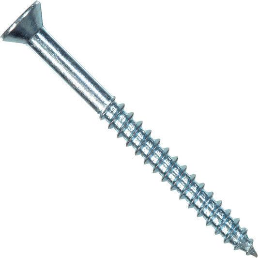 Hillman #8 x 2 In. Flat Head Phillips Zinc Wood Screw (100 Ct.)