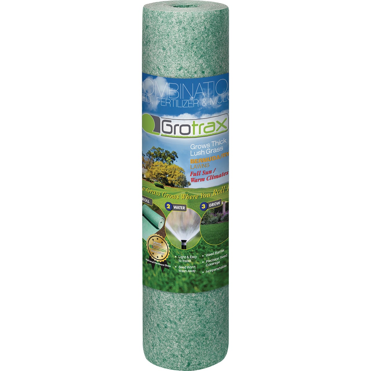 Gro Trax Big Roll 100 Sq. Ft. Coverage Bermuda/Rye Mixture Grass Seed Roll