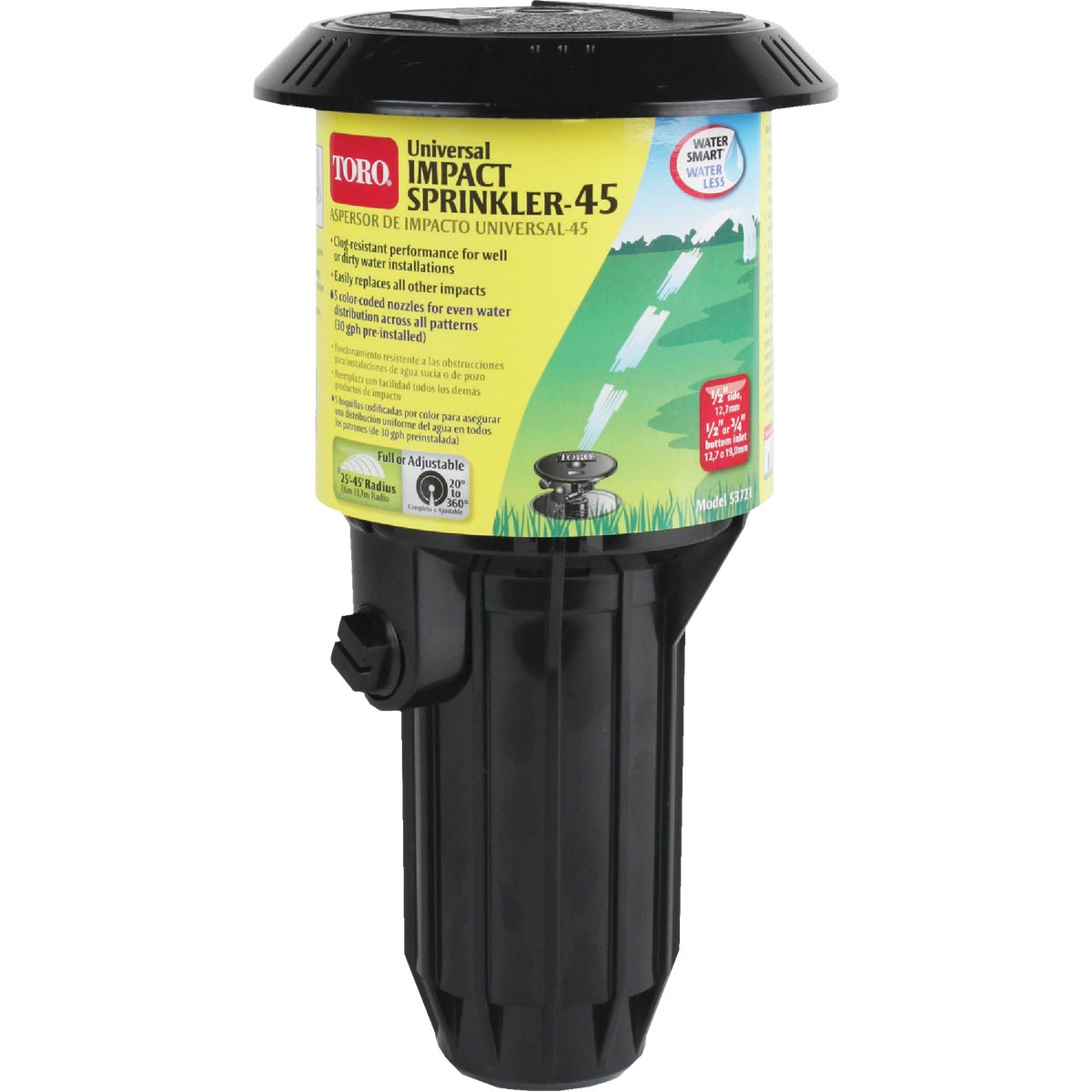 Toro 3 In. 20 Deg. to 340 Deg. Universal Pop-Up Impact Head Sprinkler