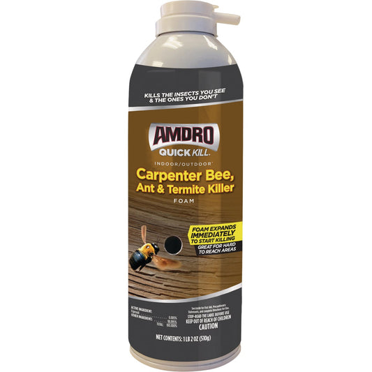 Amdro Quick Kill 18 Oz. Foaming Aerosol Spray Carpenter Bee, Ant, & Termite Killer