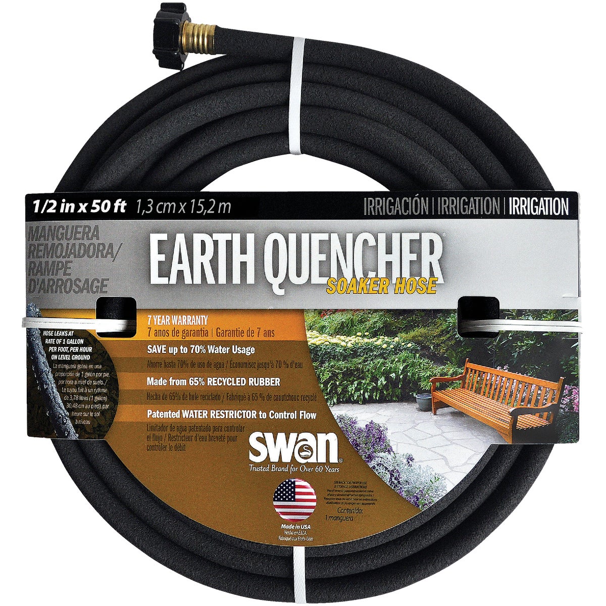 Swan Earth Quencher 1/2 In. Dia. x 50 Ft. L. Soaker Hose