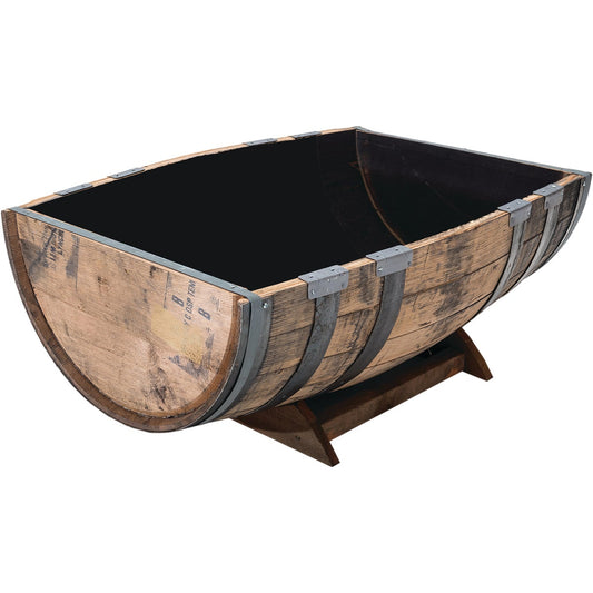 Real Wood Products 26 In. x 35 In. Oak Barrel Garden Planter