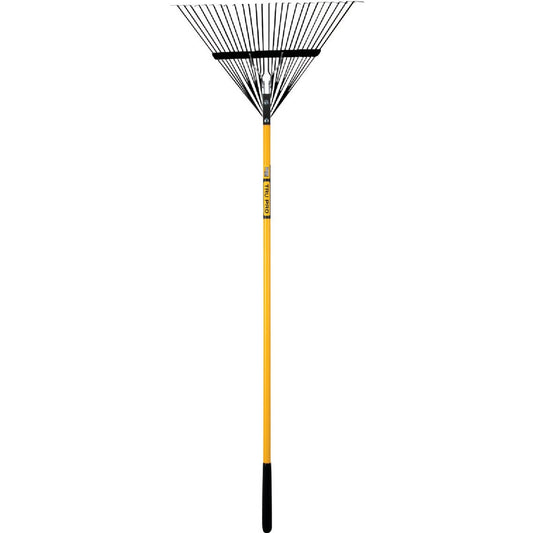 Tru Pro 26 In. Steel Head 54 In. Fiberglass Handle Leaf Rake (26-Tine)