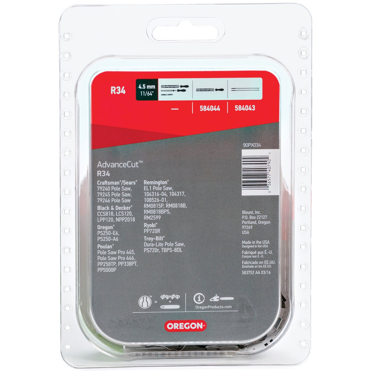Oregon AdvanceCut R34 8 In. Chainsaw Chain