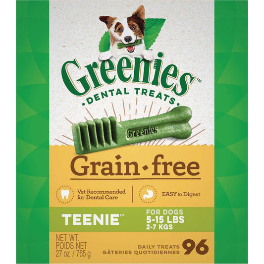 Greenies Teenie Toy Dog Original Flavor Grain-Free Dental Dog Treat (96-Pack)